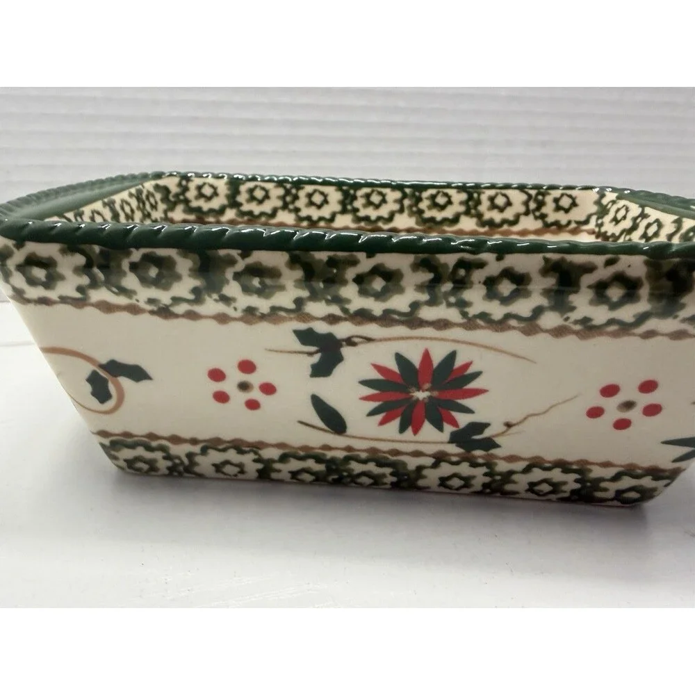 Temp-tations by Tara Holiday Loaf Pan – 12oz Rectangular Stoneware – Plastic Lid